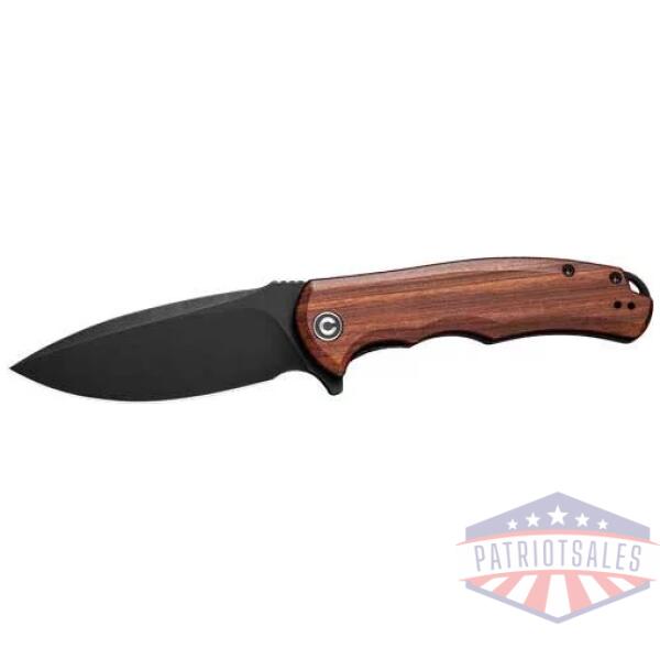 CIVIVI KNIFE PRAXIS 3.75" - CUIBOURTIA WOOD/BLACK STNWSH