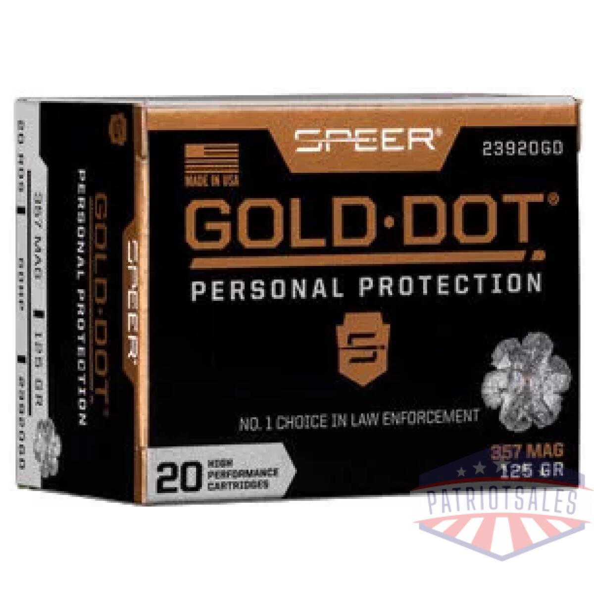 Spr gold dot 357mag 125gr hp 20/200 - image 1