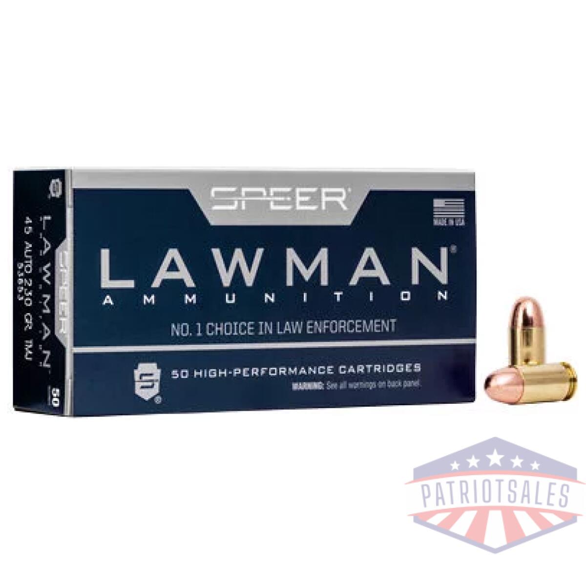 Spr lawman 45acp 230gr tmj 50/1000 - image 1