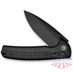 CIVIVI Sentinel Strike II Flipper & Thumb Stud & Button Lock Knife Black Aluminum Handle With Black FRN Integral Spacer