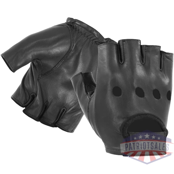 Half-Finger Leather Driving Gloves