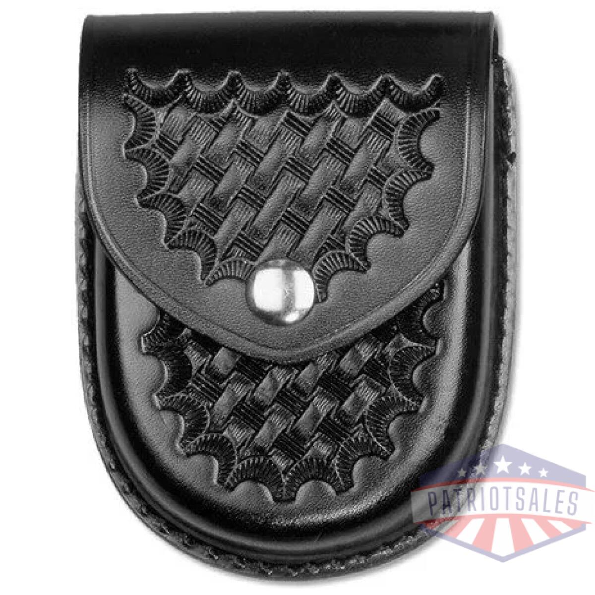 Dty-8121n - basketweave leather round bottom closed single cuff case - dty 8121n