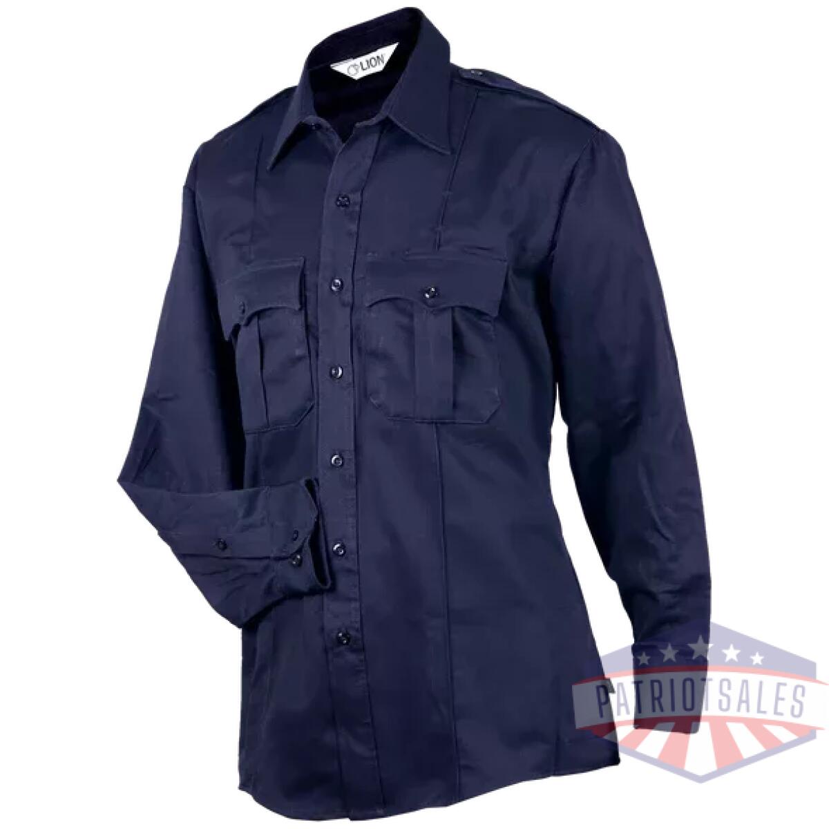 Elb-sm2000nv-l - heroshield 100% cotton men's bravo long sleeve shirt - elb sm2000nv l
