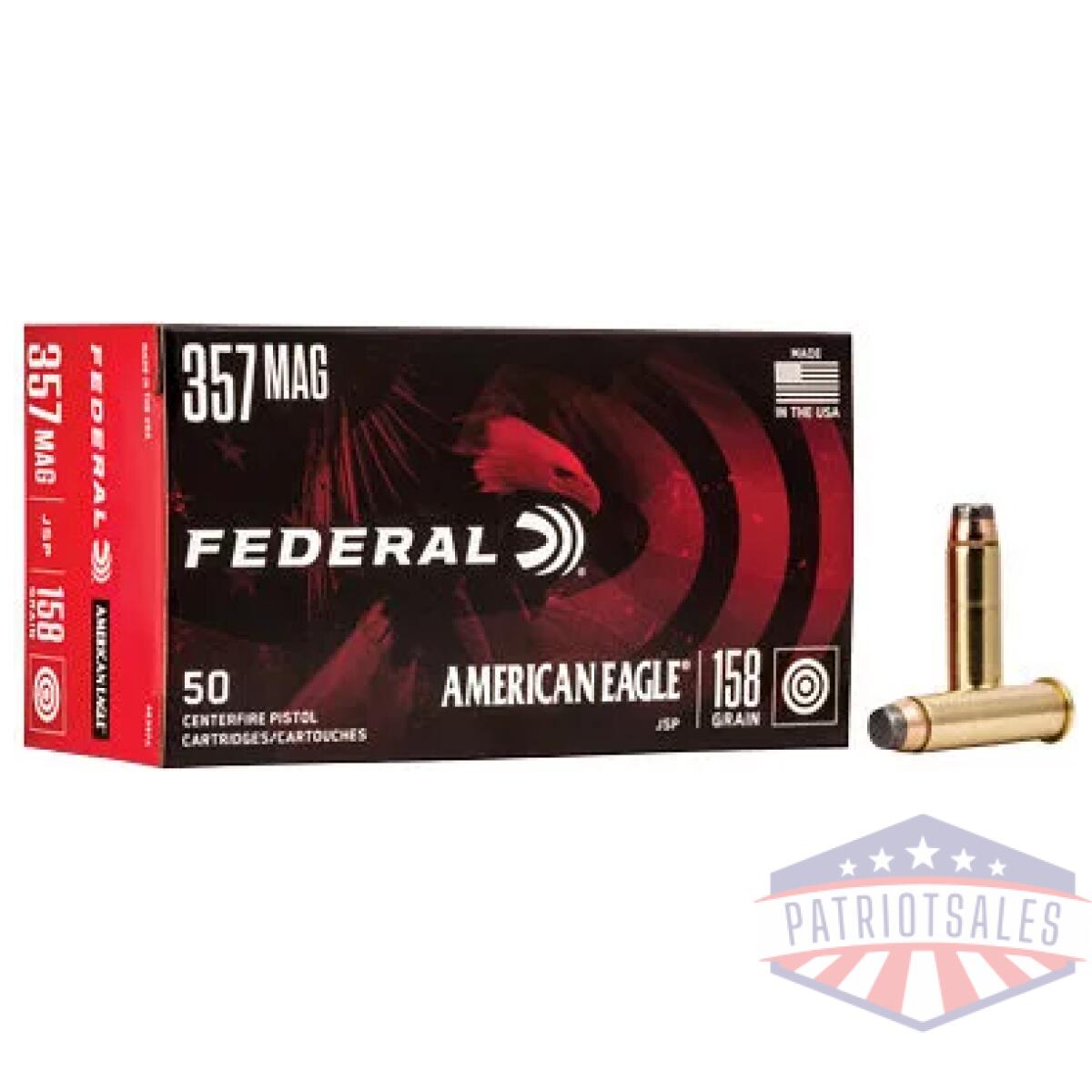 Fed am eagle 357mg 158gr jsp 50/1000 - image 1