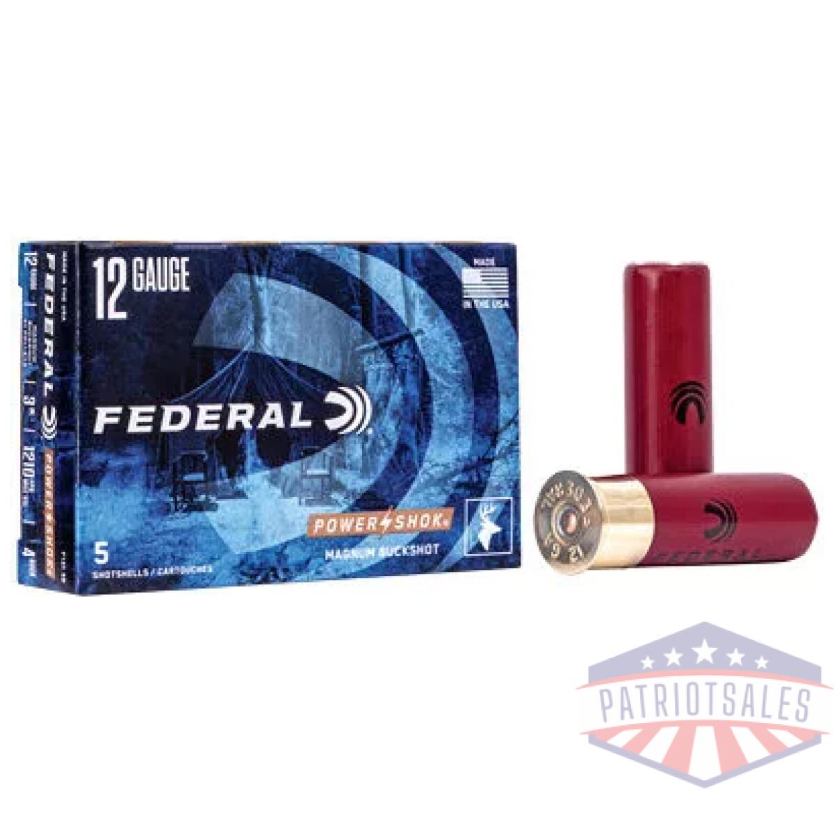 Fef1314b_1 - fed pwrshk 12ga 3" mg #4 bck 5/250 - fef1314b 1