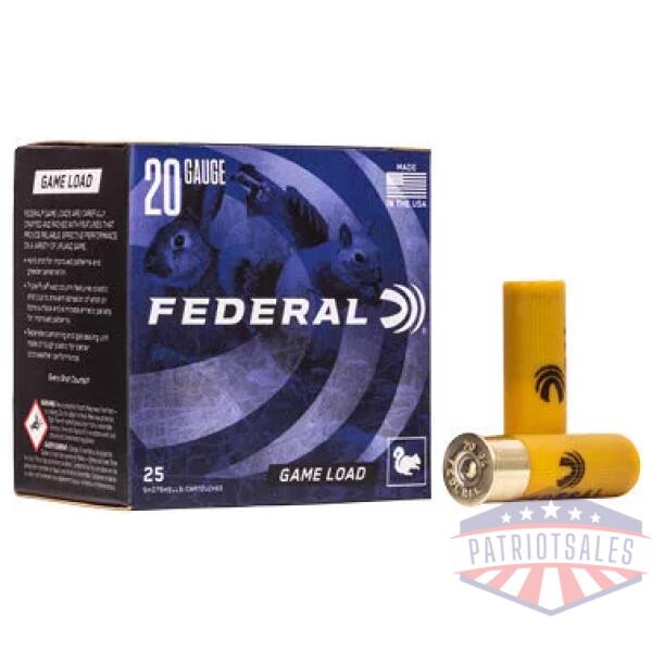 FED GAME LOAD 20GA 2 3/4" #6 25/250