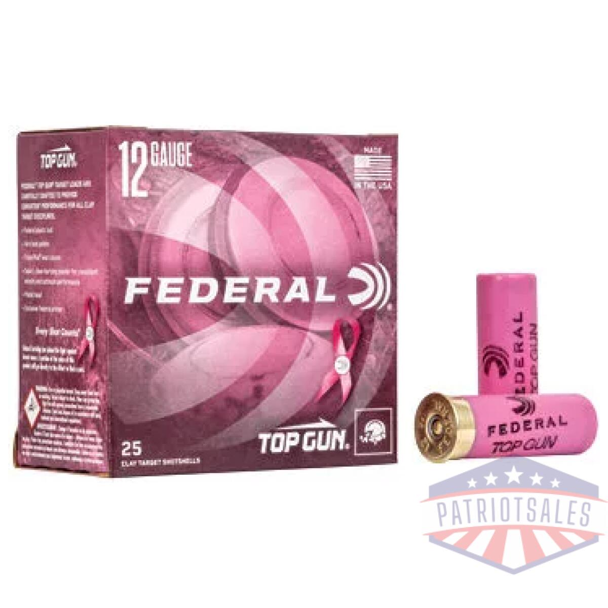 Fed top gun 12ga 2. 75" #8 pnk 25/250 - image 1