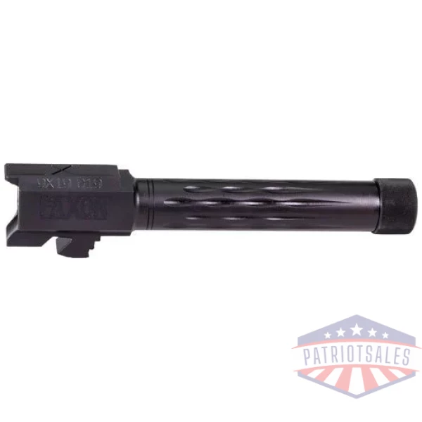 FAXON FITS GLOCK 19 BARREL 9MM - FLAME FLUTED THREADED BLK