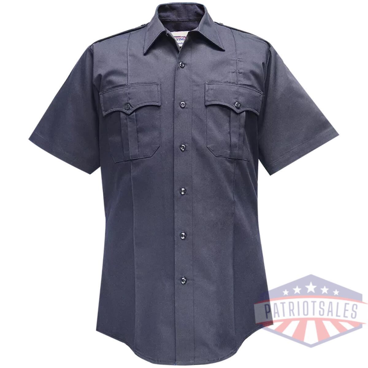 Duro poplin short sleeve shirt w/ sewn-in creases - image 1