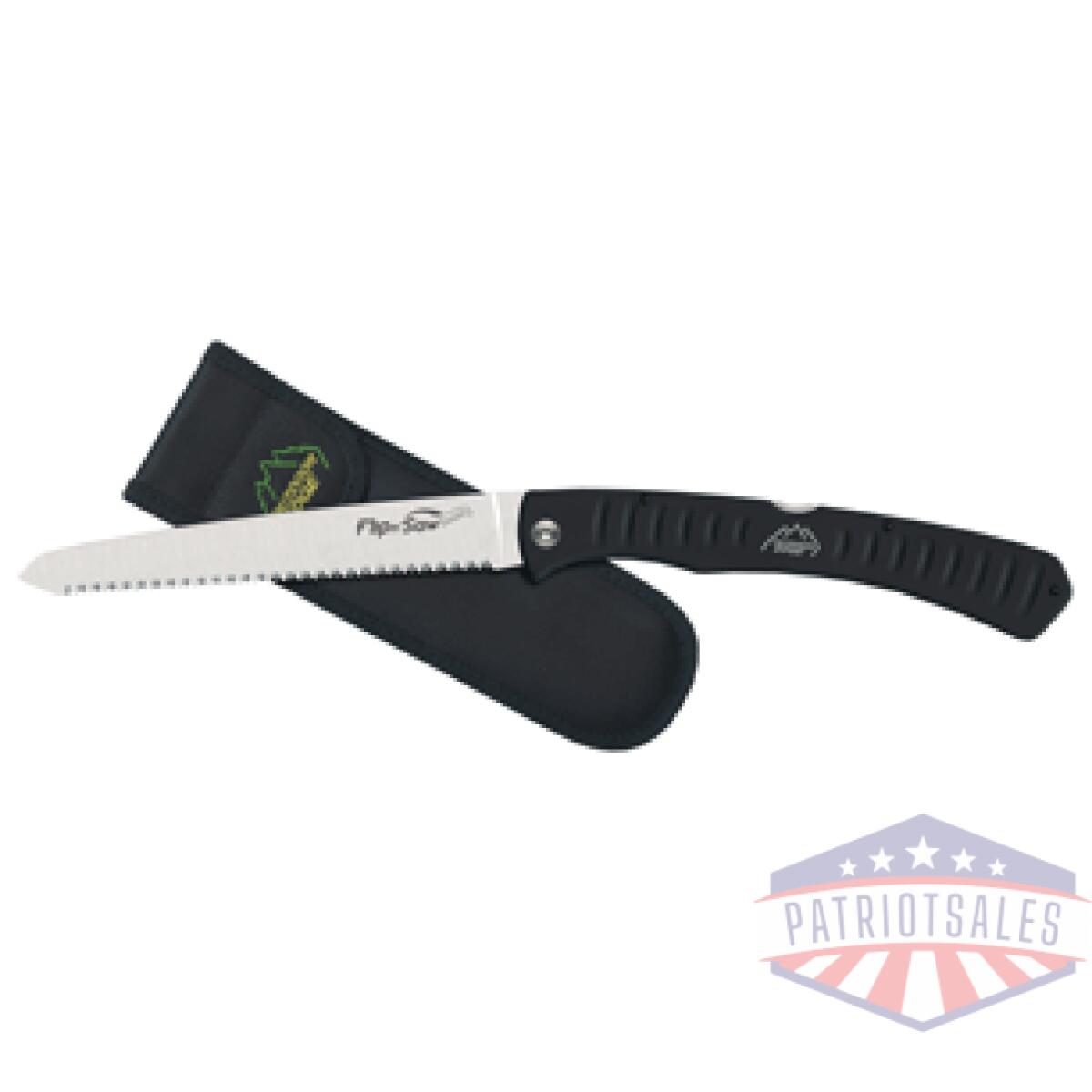 Outdoor edge flip n'saw - 7" s/s black w/nylon sheath - image 1