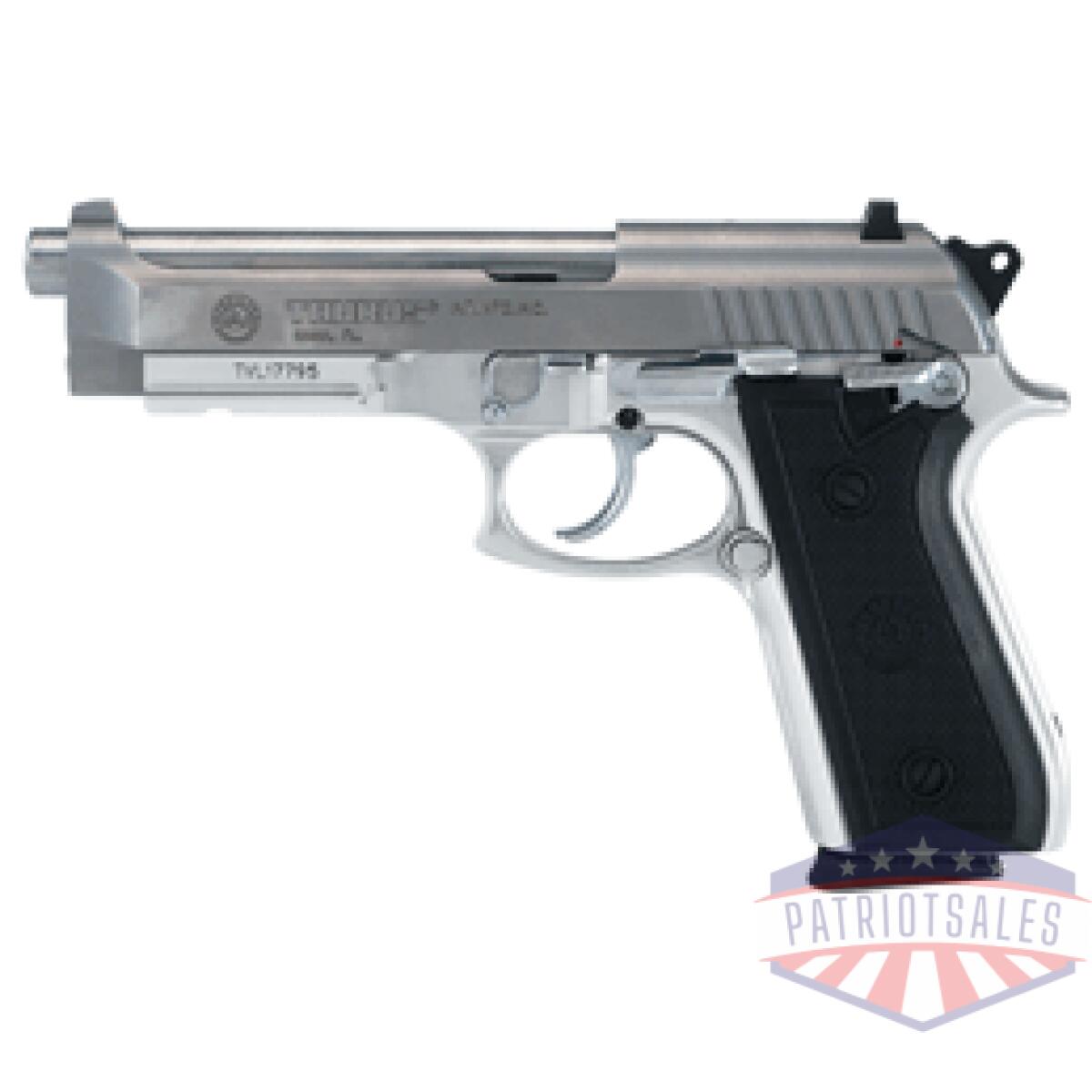 Taurus 92 9mm 5" fs 17-shot - stainless checkered rubber - image 1