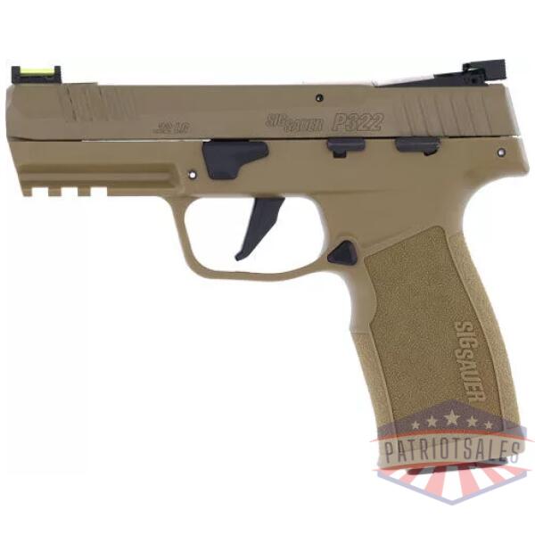 SIG P322 22LR 4" FIBER OPTIC - ADJ. SIGHTS 20-SHOT FDE POLY