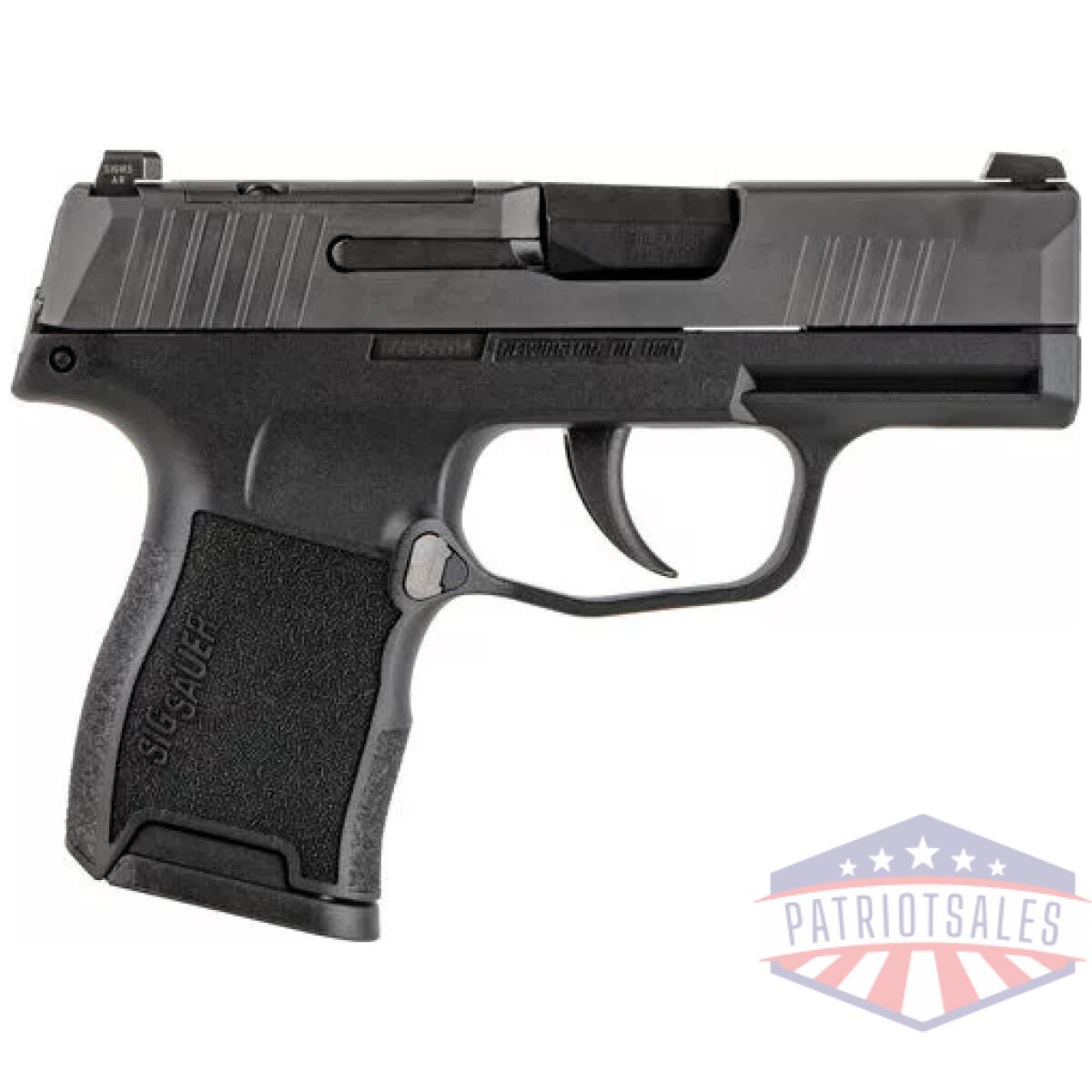 Sig p365 mic comp 380acp 3. 1" - siglite (2)10rd man safety blk - image 2