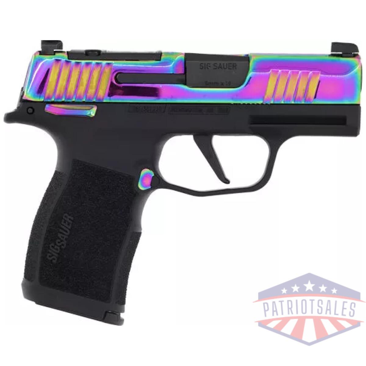 G365x9rbtms - sig p365x rainbow 9mm 3. 1" or - xray-3 (2)12rd man safety - g365x9rbtms