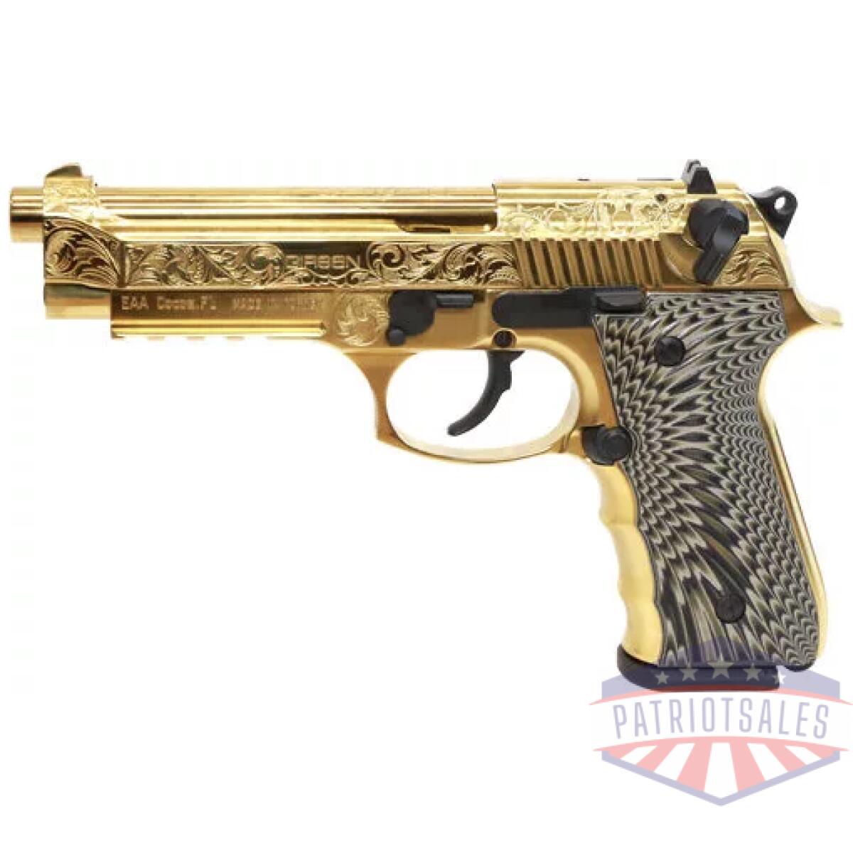 G390088_left - girsan regard mc deluxe 9mm - adj sight 18rd gold engraved - g390088 left