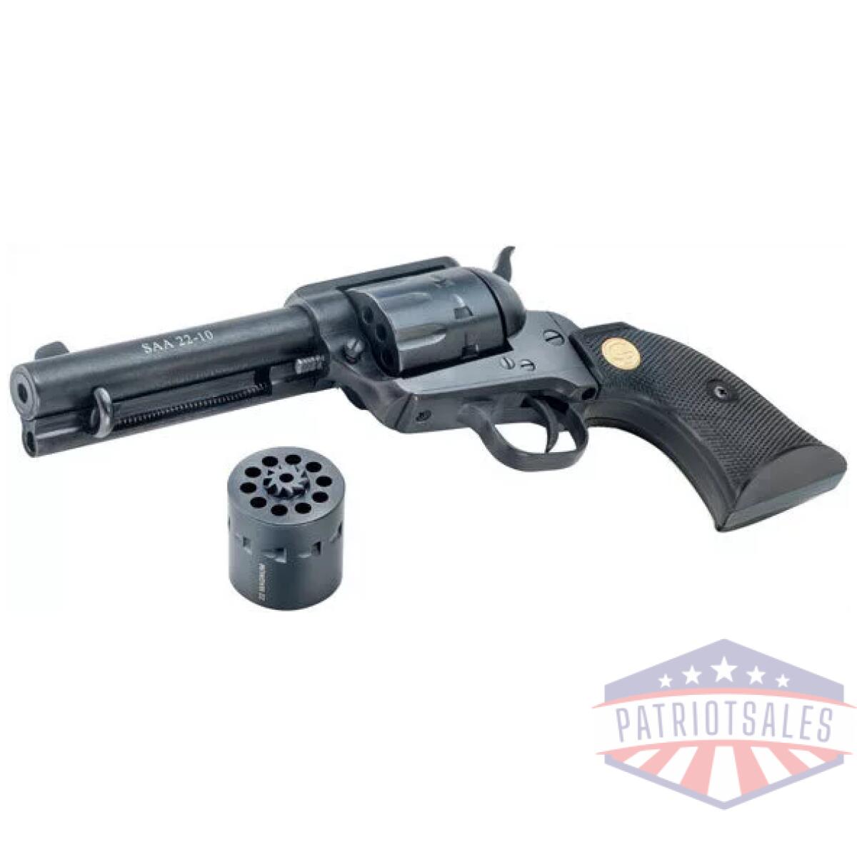 Chiappa saa22-10 22lr/22wmr - combo 4. 75" fs 10rd blk matte - image 1