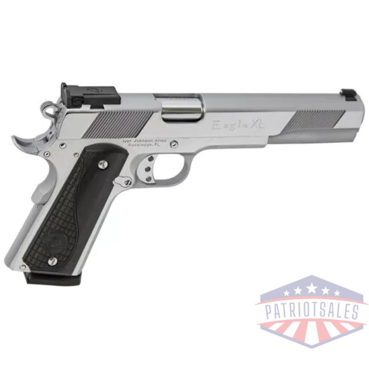 Gij34 - iver johnson eagle xl - 45acp 6" adj polished chrome - gij34