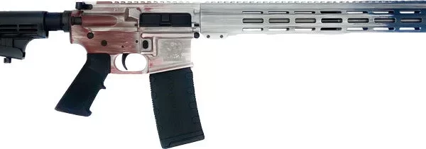 GLFA AR15 BATTLEWORN 223 WYLDE - 16" 1:8 S/S BBL FREEDOM RWB