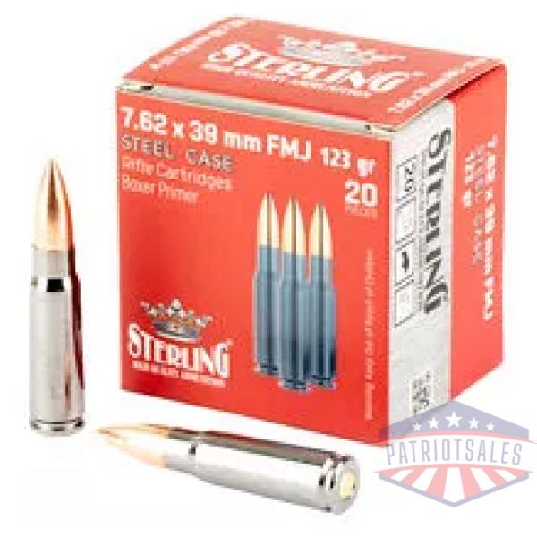 STERLING SC 762X39 123GR FMJ 20/1000