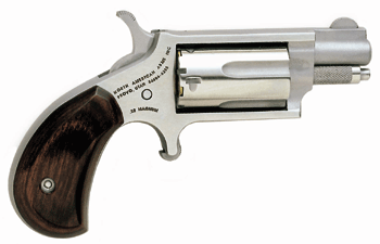 NAA MINI-REVOLVR 22WMR 1-1/8" - S/S MATTE WOOD
