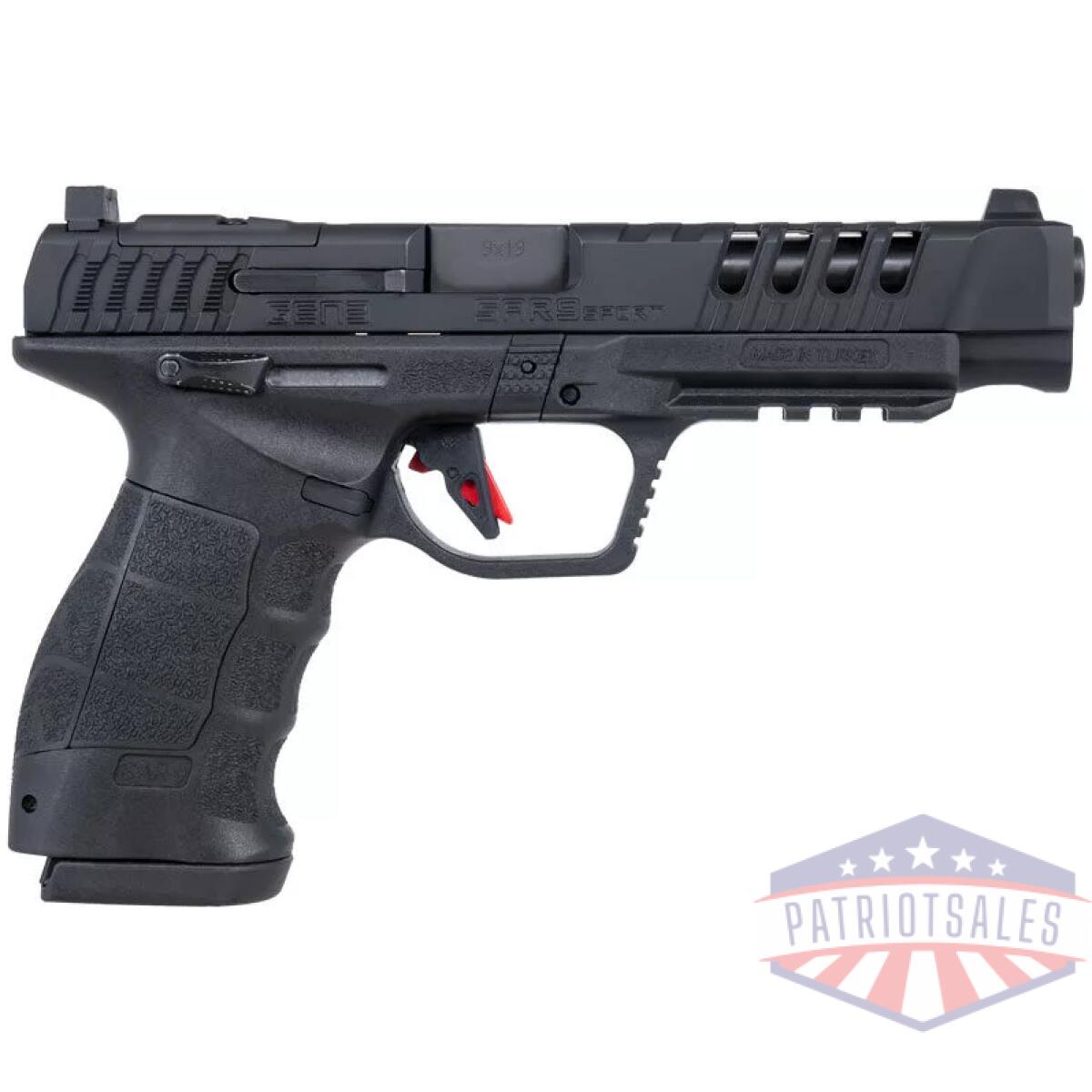 Gsarsptg3bl - sar usa sar9 sport 9mm gen 3 - 5. 2" bbl 17&19 rd mag black - gsarsptg3bl