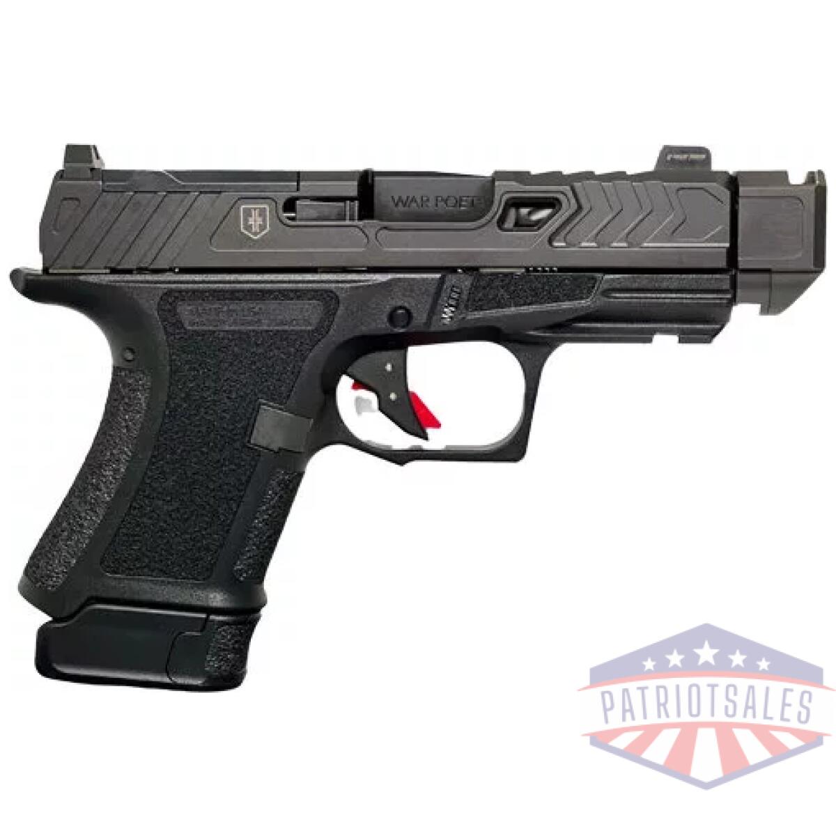 Gss4284 - shadow systems war poet cr920p - 9mm optic cut compensatd blk - gss4284