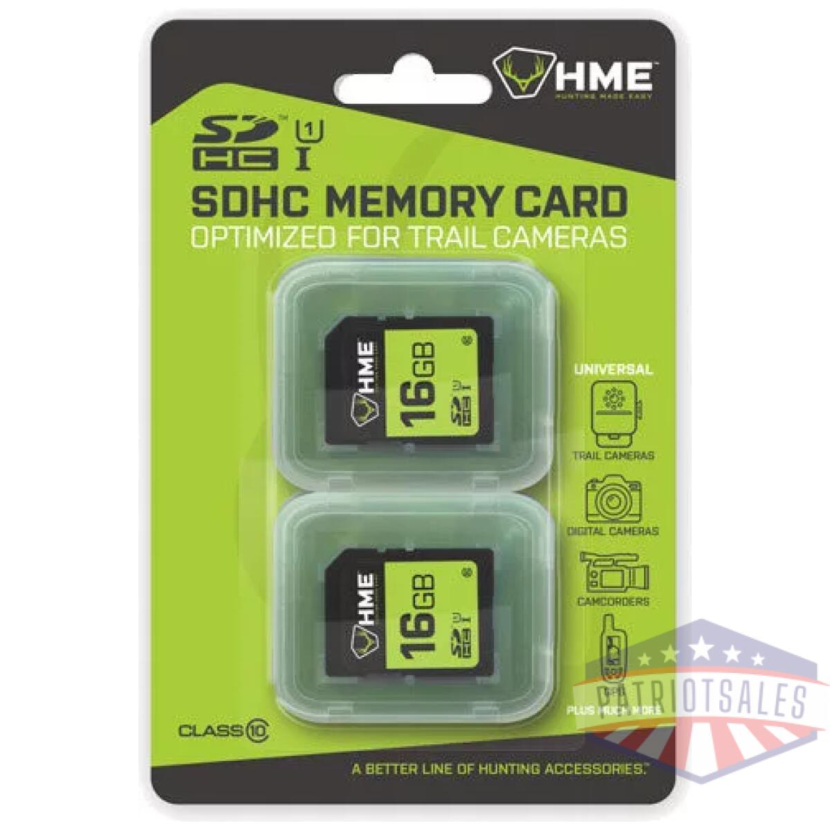 Hme sd memory card 16gb 2pk - image 1