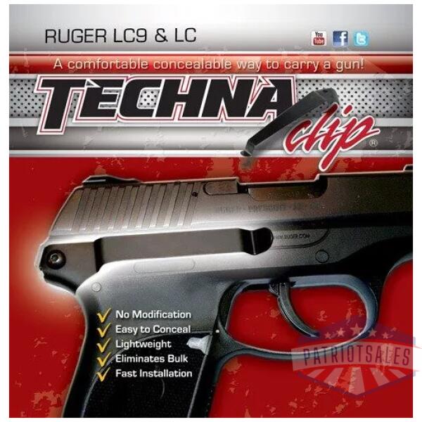 TECHNA CLIP HANDGUN RETENTION - CLIP RUGER LC9/LC380 RIGHT