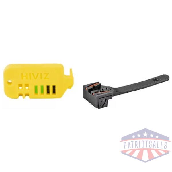 HIVIZ ADJ REAR SIGHT S&W RVLVR GR/RD
