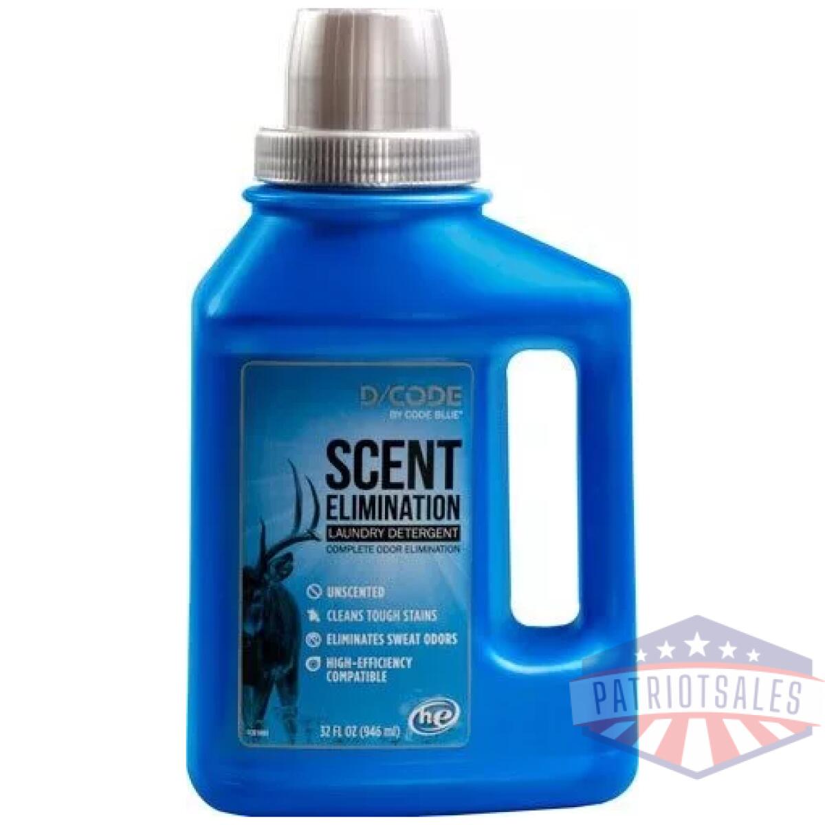 Oa1327 - d-code laundry detergent - unscented 32fl ounces bottle - oa1327