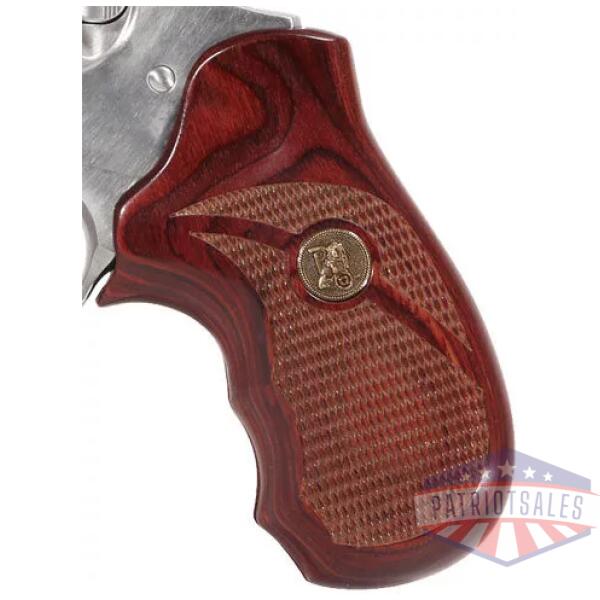 PACHMAYR LAMINATED WOOD GRIPS - RUGER SP101 ROSEWOOD CHECKERED