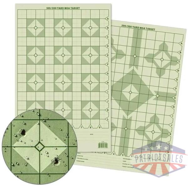 Precision Distance Diamond MOA Shooting Target - 11x17