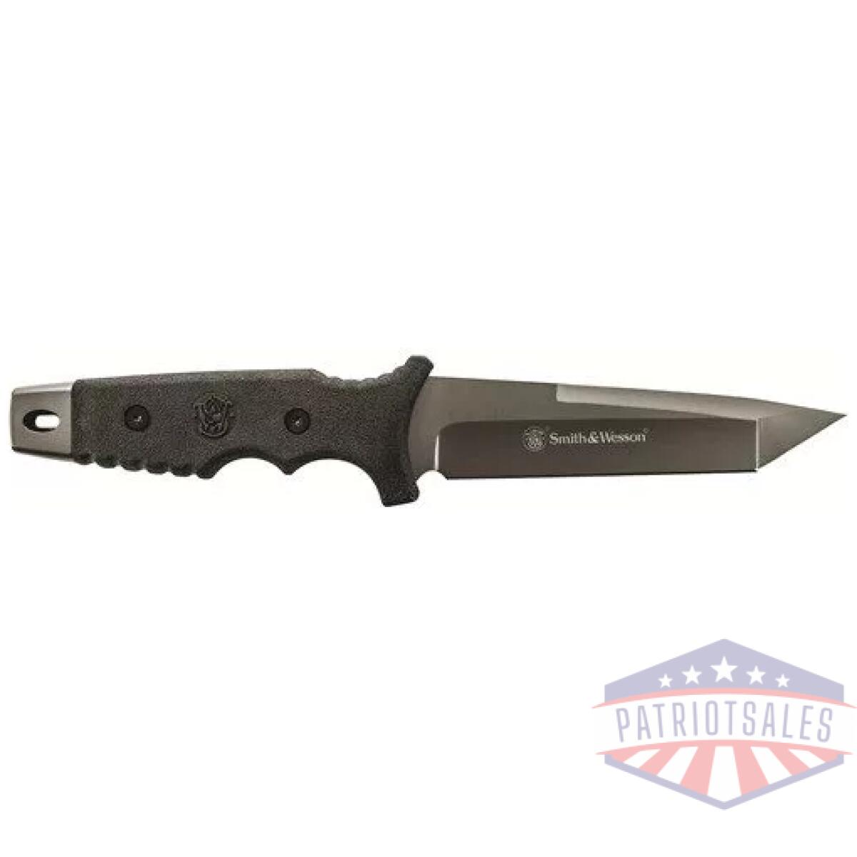 Fixed blade tanto 9cr17 high carbon steel hl1 rubber handle w/lanyard hole and ambidextrous sheath - image 1