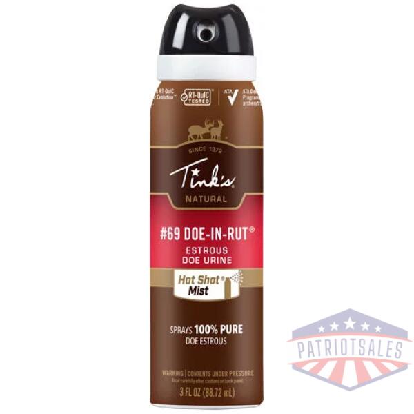 TINKS DEER LURE #69 DOE-IN-RUT - HOT SHOT MIST 3OZ. AEROSOL