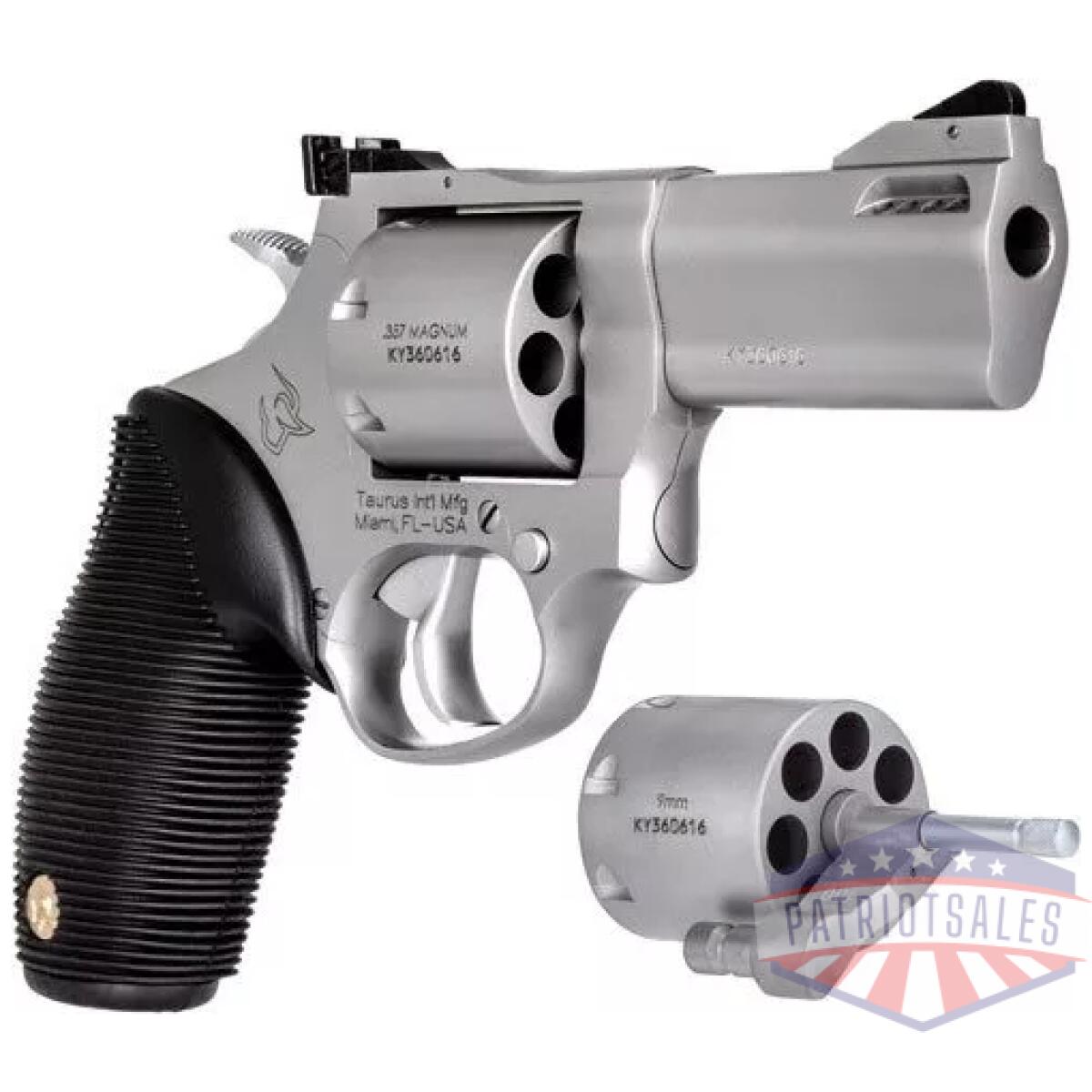 Taurus 692 38/357/9mm 3. " adj. - 7-shot ported ss ribber - image 4