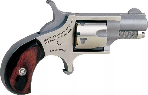 NAA MINI-REVOLVER 22 SHORT - 1-1/8" STAINLESS WOOD