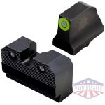 XS Sight Systems R3D 2.0 Suppressor Height Night Sights for Glock 20/21/29/30/30S/37/41 Green Front with Black Rear