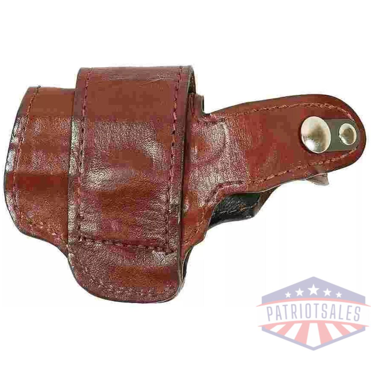 Bond arms leather driving holster rh 3" barrel brown with henna stitching - image 1