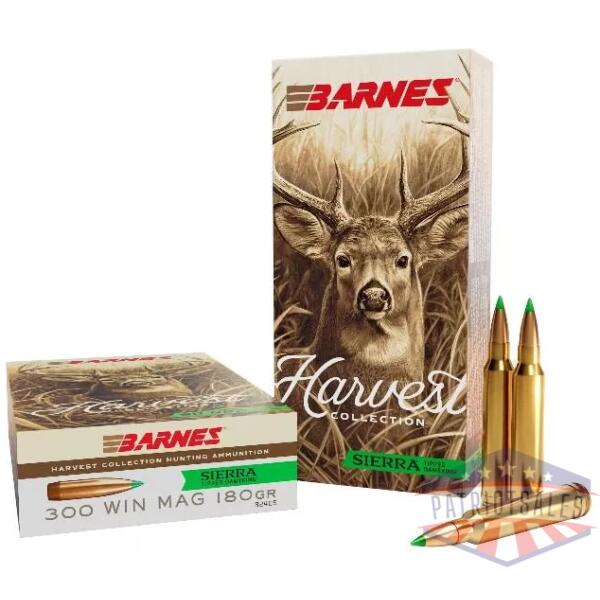 Barnes Harvest Sierra Tipped GameKing Ammunition .300 Win Mag 180gr PT 2960 fps 20/ct