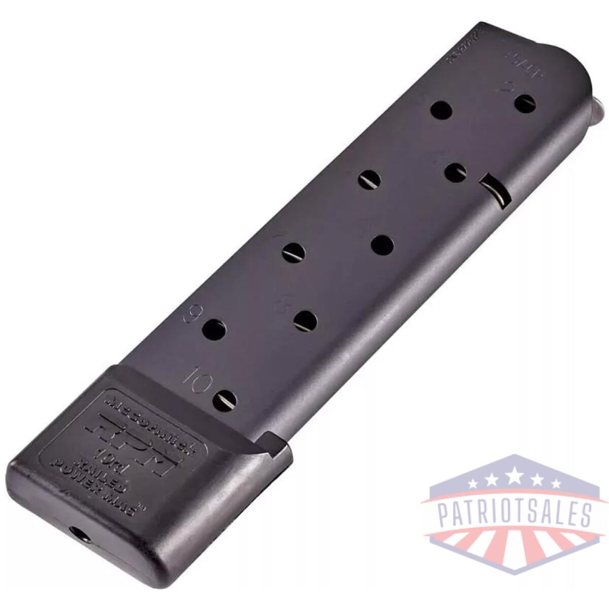 Chip mccormick railed power 1911 full size handgun magazine black. 45 acp 10/rd - image 1
