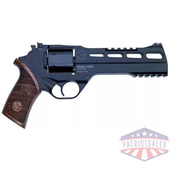 RHINO .357MAG REVOLVER 60DS BLK 6IN BBL 3MOON CLIPS 6RND ADJ. REAR SIGHT