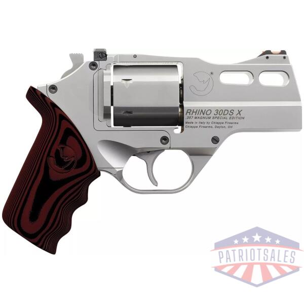 Chiappa Rhino Revolver 30DS X Stainless Steel Handgun .357 Mag 6rd Capacity 3" Barrel with 3 Moon Clips