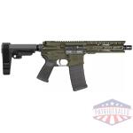Diamondback DB15 Pistol 5.56mm 30rd Magazine(1) 7" Barrel 6" M-LOK Rail SBA3 Brace OD Green
