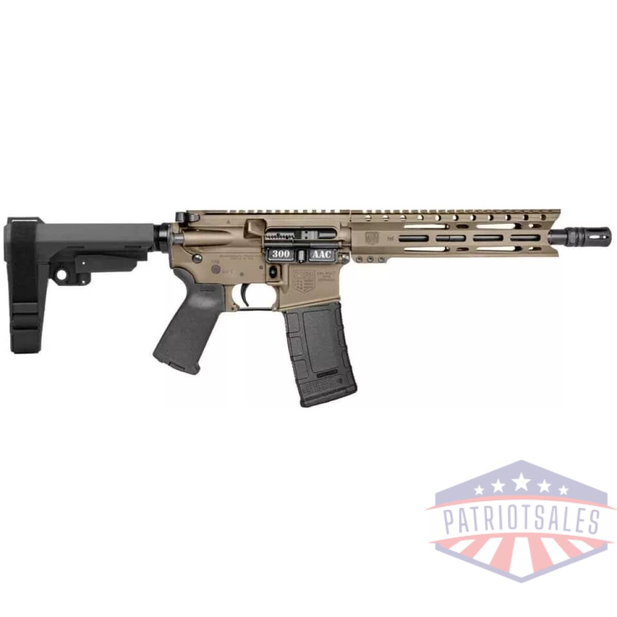 Diamondback db15 pistol 300 blackout 30rd magazine(1) 10" barrel 9" m-lok rail sba3 brace fde - image 1