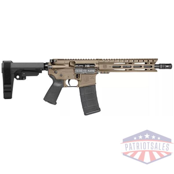 Diamondback DB15 Pistol 5.56mm 30rd Magazine(1) 10" Barrel 9" M-LOK Rail SBA3 Brace FDE