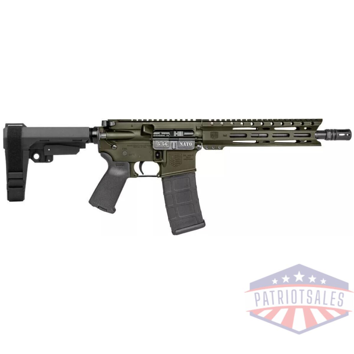 Diamondback db15 pistol 5. 56mm 30rd magazine(1) 10" barrel 9" m-lok rail sba3 brace od green - image 1