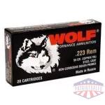 Wolf WPA Military Classic Rifle Ammunition .223 Rem 55 gr FMJ 3241 fps 20/ct
