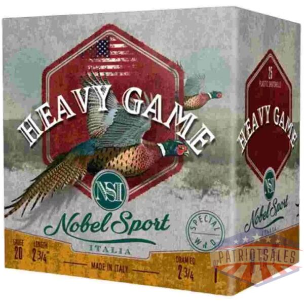 Nobel Sport Heavy Game Shotshells 20 ga 2-3/4" 1 oz 1165 fps #6 25/ct