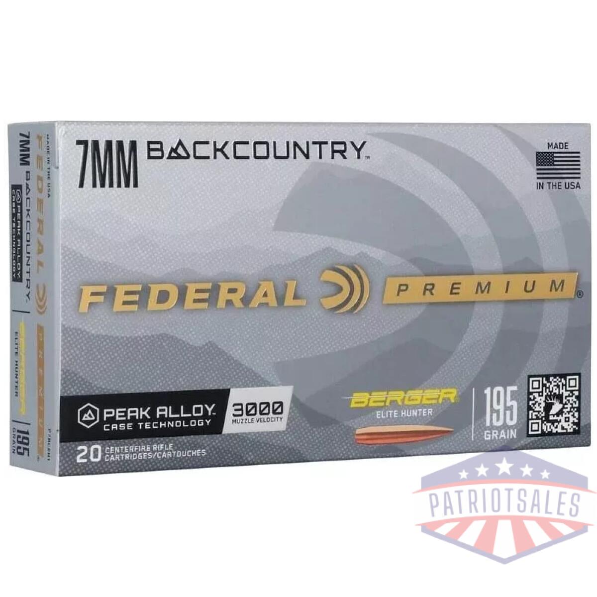 Https3a2f2fmedia. Chattanoogashooting. Com2fimages2fproduct2ffap7bceh12ffap7bceh11 - federal berger elite hunter rifle ammunition 7mm backcountry 195gr hpbt 3000 fps 20/ct - https3a2f2fmedia. Chattanoogashooting. Com2fimages2fproduct2ffap7bceh12ffap7bceh11
