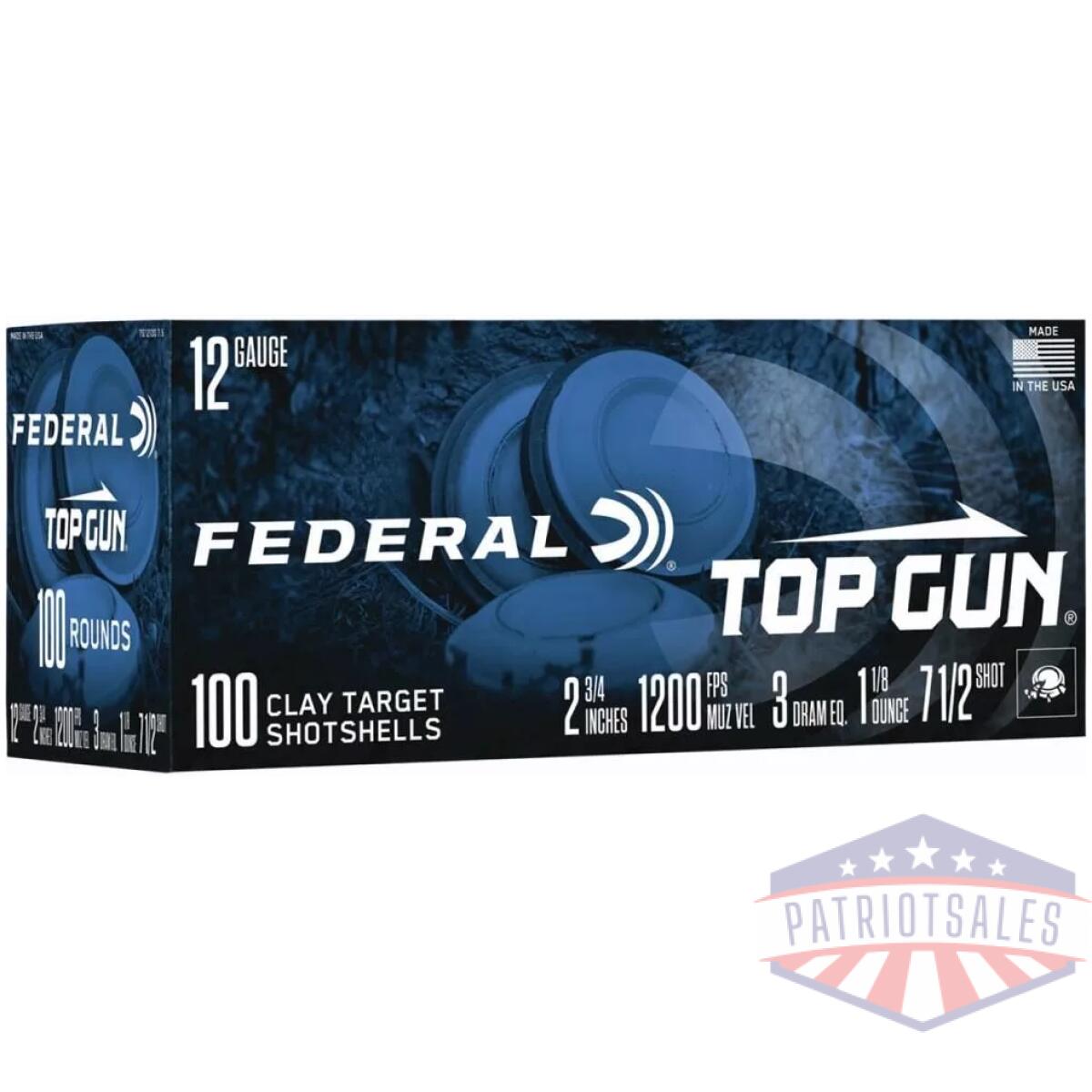 Https3a2f2fmedia. Chattanoogashooting. Com2fimages2fproduct2ffatg12100752ffatg1210075_1 - federal top gun shotshells 12ga 2-3/4" 1-1/8oz 1180 fps #7. 5 100/ct - https3a2f2fmedia. Chattanoogashooting. Com2fimages2fproduct2ffatg12100752ffatg1210075 1